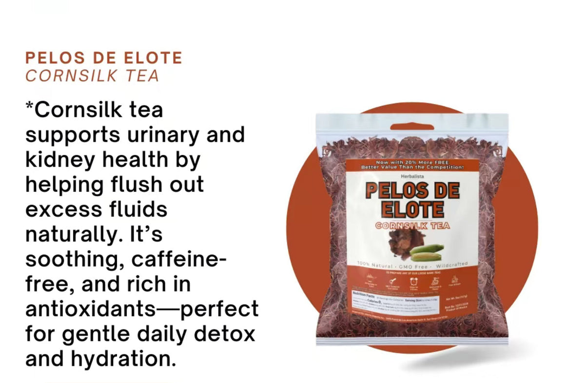5oz (141g) Pelos de Elote (Cornsilk) Herbal Tea - Premium Barbas de Elote | 100% All-Natural Loose Leaf| Non-GMO Mexican Herbal Tea Wildcrafted.
