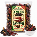 1LB Mixed 3 Chillis Ancho Guajillo Cascabel Mexican Chile Trio 1 LB 16 OZ Imported from Mexico Dried Chilies
