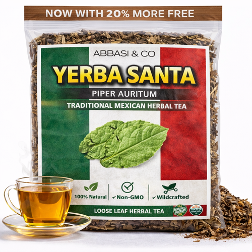 1oz Premium Loose Hoja Yerba Santa Tea | Hoja Santa Te Herbal (Tallos & Hoja Deshidratada) | Makes 10+ Cups | Mexican Pepperleaf | Dehydrated Leaf & Steams Piper Auritum