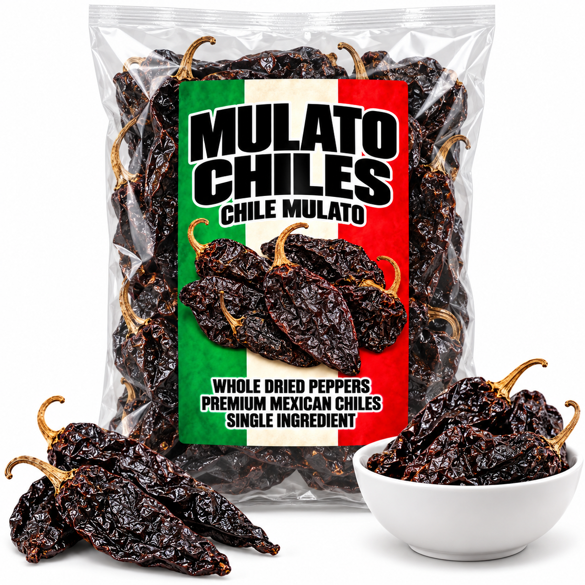 Mulato Chiles - Whole Dried Peppers Premium Mexican Chiles IMPORTED FROM MEXICO