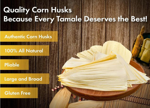 1LB Corn Husks For Tamales Natural and Premium Dried Corn Husk Tamale Wrappers | Perfect Hojas Para Tamal for Authentic, Flavorful Tamales, Hojas de Maiz Para Tamal IMPORTED FROM MEXICO