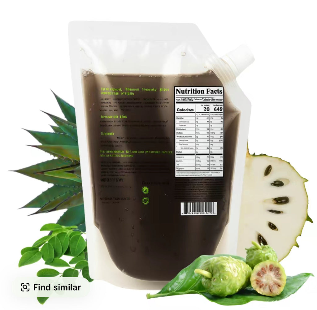 400ML Maguey Juice - Jugo De Maguey Reforzado With Guanabana Graviola Soursop, Moronel, Cancerina, Aloe, Moringa Michoacano Tarasco Asado (Reinforced) Tarasco