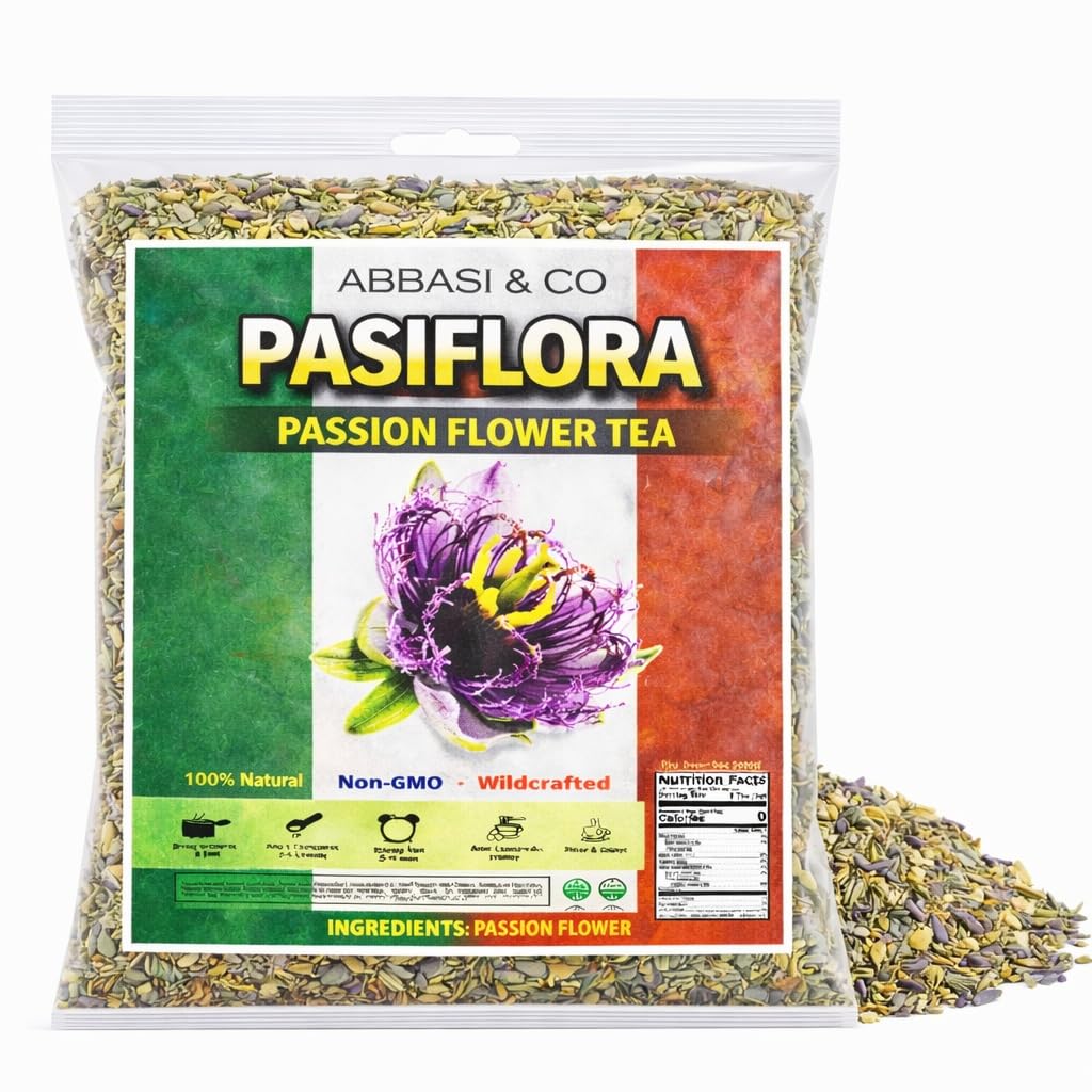 5oz Passionflower Tea 100% Natural Hojas de Pasiflora (Passiflora incarnata) – Loose Leaf Herbal Infusion, Non-GM Pasionaria herbal Tea IMPORTED FROM MEXICO