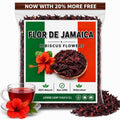 5oz Flor de Jamaica – Hibuscus Leaves Mexican Hibiscus Petals | 100% Natural, Non-GMO, No Additives or Fillers | Premium Dried Jamaica Flowers for Tea, Agua Fresca, Cocktails & Recipes | IMPORTED FROM MEXICO