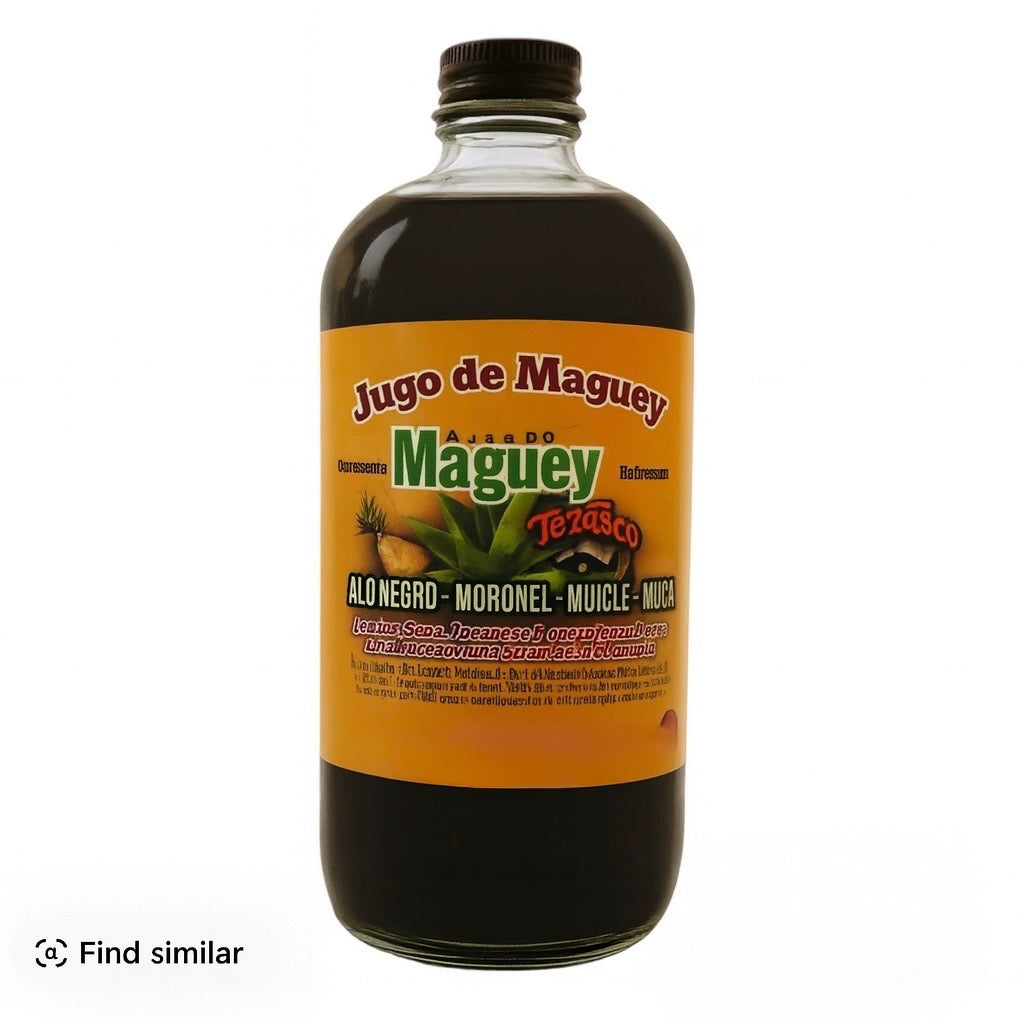 Large 1,000ML Jugo De Maguey Tarasco , Ajo Negro, Moronel , Muicle, Maca reforzado Antioxidant Healthcare Dietary Vitamin Edible Supplement