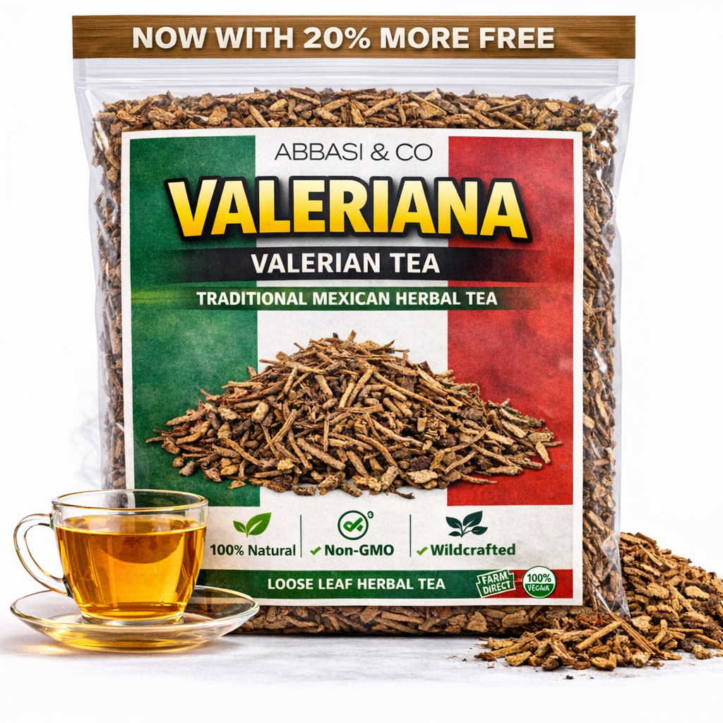 Valerian Root Herb Tea (Valeriana Officinalis) – 4oz 113g Natural Sleep Tea Tea Raíz de Valeriana Pure Cut & Sifted Valerian Root Calming Herbal Infusion for Sleep, Healthy Stress Response - Te para Dormir de Noche