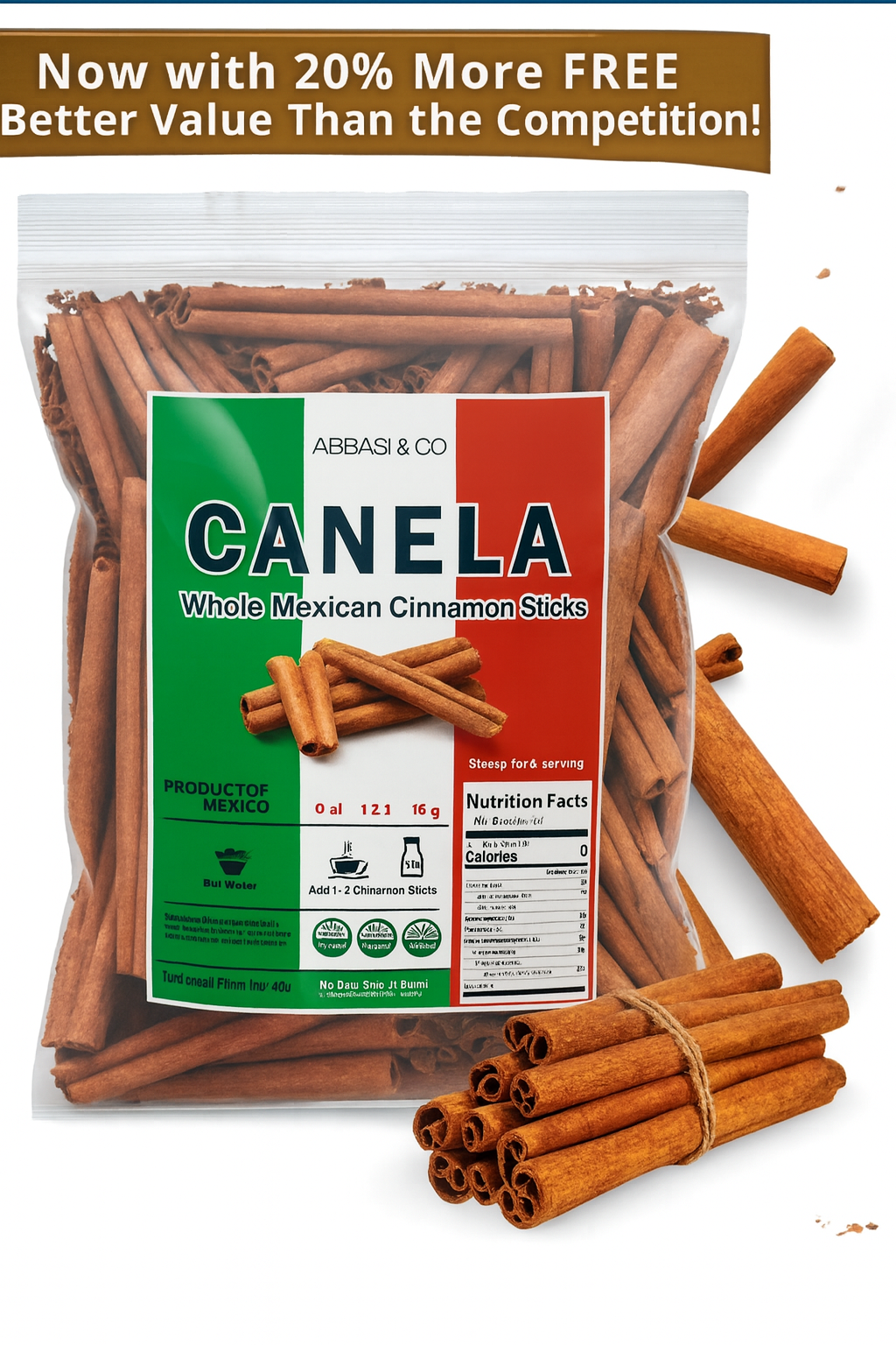 Mexican Cinnamon Sticks – Canela Entera from Veracruz, Mexico – 4 oz (114 g)