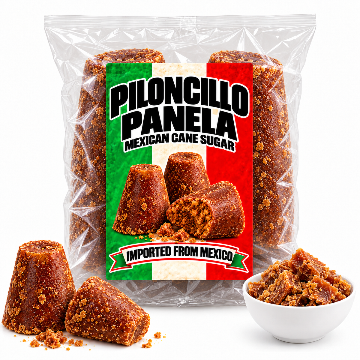 Piloncillo Panela Mexican Cane Sugar Imported from Mexico Authentic Traditional Sweetener 8oz Each