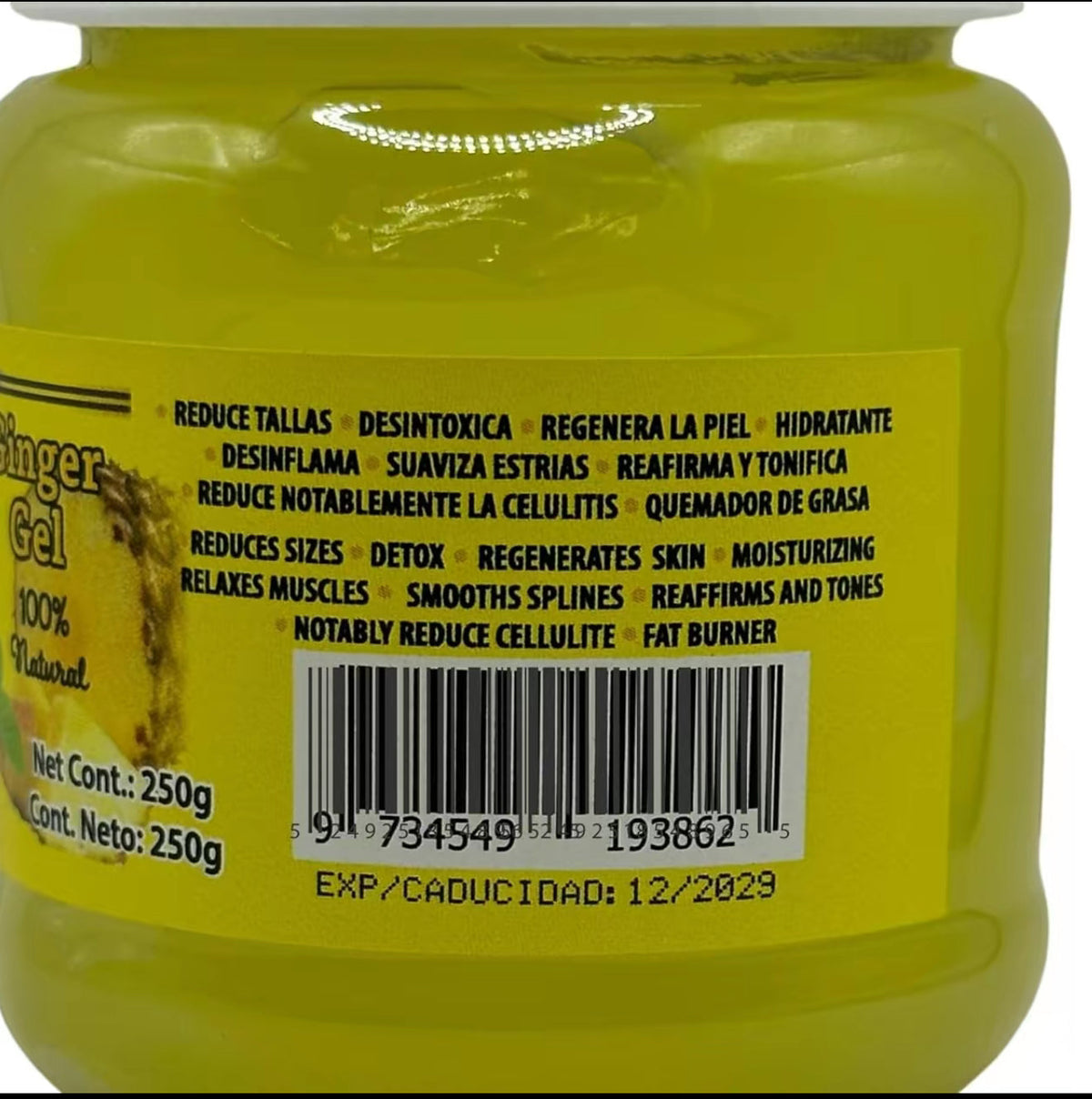 Reforzado Gel de Jengibre No+Panza - NO+PANZA Ginger Gel + Bamitol, 8.8 Ounce (Pack of 1)