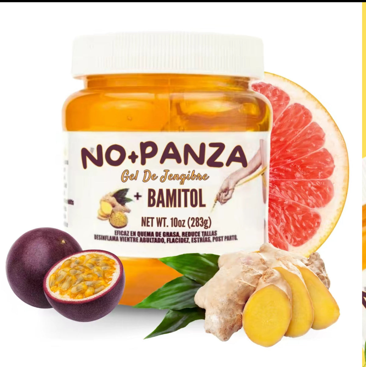 Reforzado Gel de Jengibre No+Panza - NO+PANZA Ginger Gel + Bamitol, 8.8 Ounce (Pack of 1)