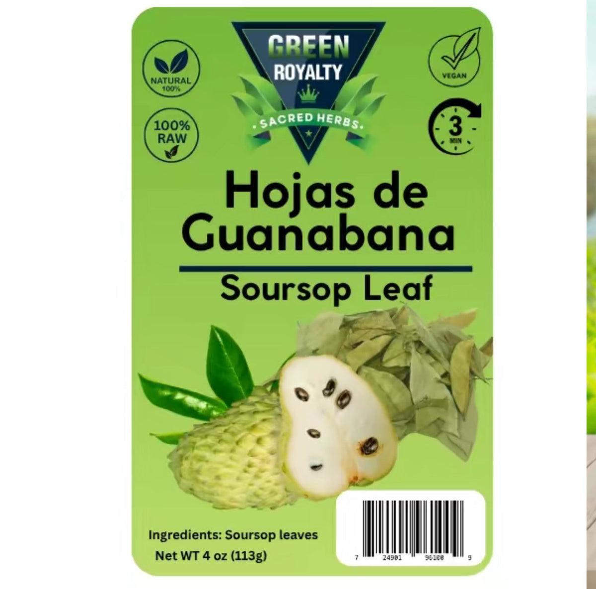 Whole Dried Graviola Soursop Leaves (4 oz 113g+ Leaves Per Bag) Hoja De Guanabana, 100% All Natural Fresh Tea From Mexico . TEA Beverage Traditional
