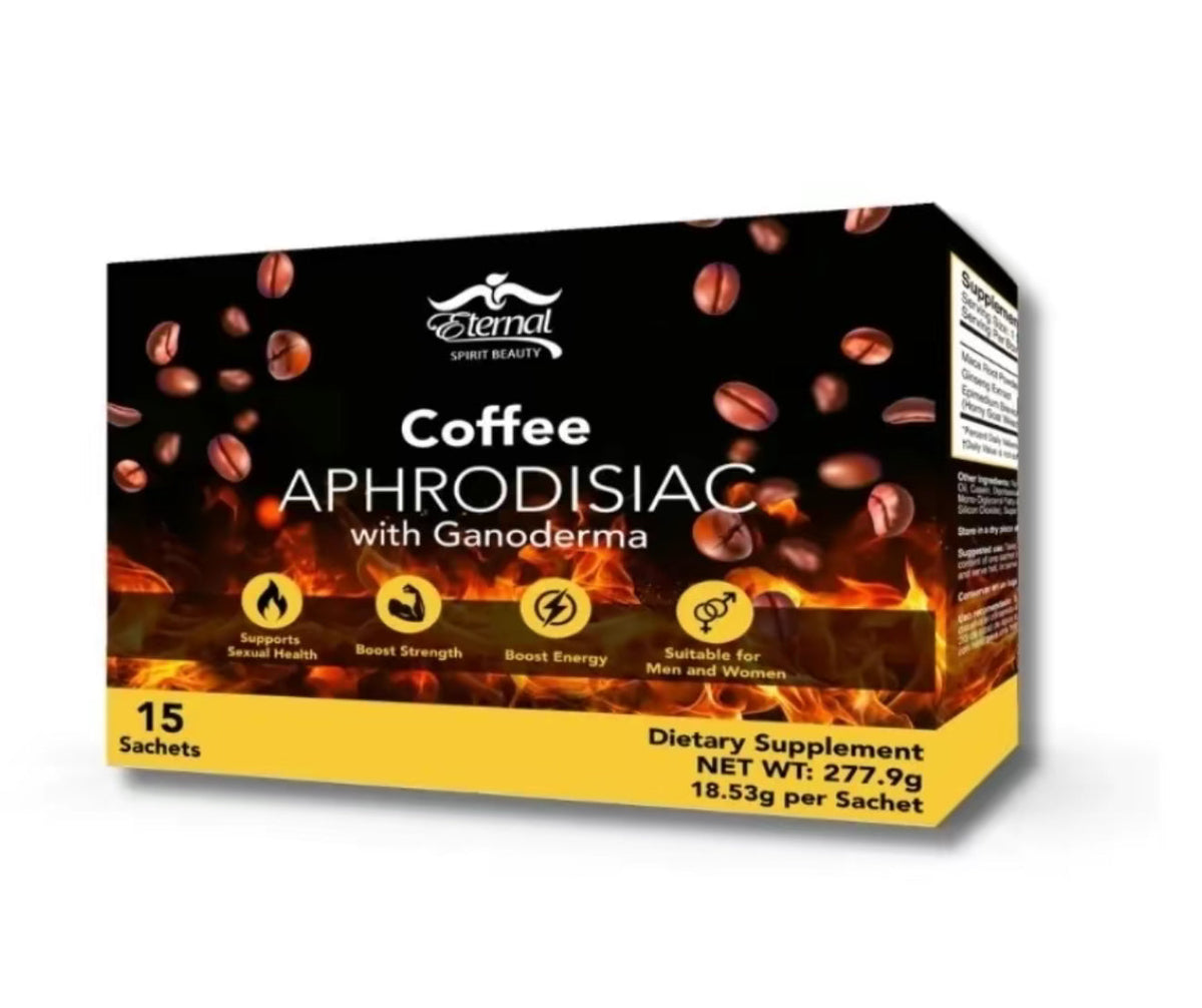 Eternal Gourmet Ganoderma coffee  Reishi , Aphrodisiac coffee cafe de ganoderma with Maca Root and Ginseng  kidney tea natural herbal
