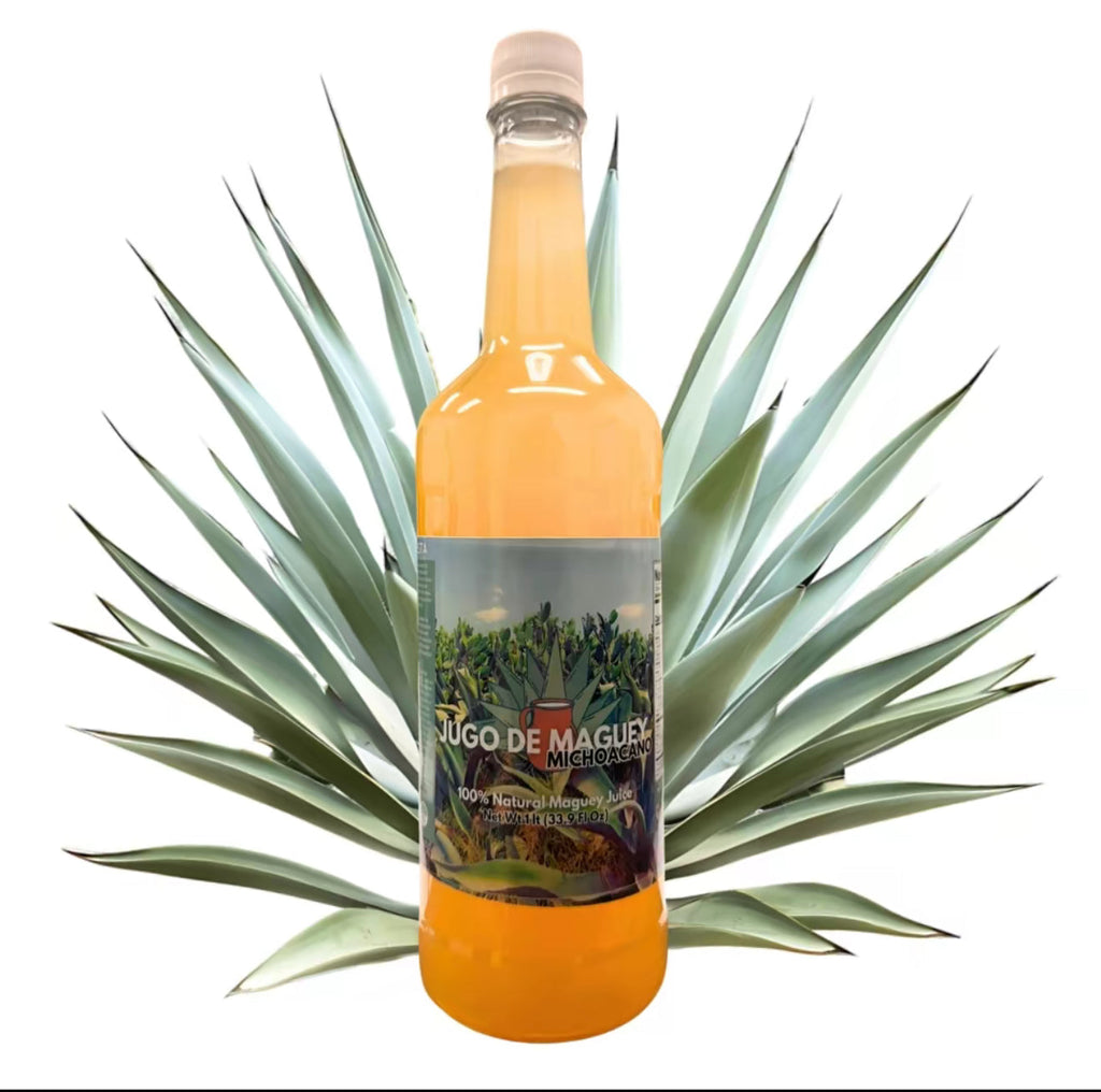 Maguey Juice - Jugo De Maguey Michoacano Tarasco de 1 litro (33.3Fl Oz) 100% Natural (Natural & Asado)